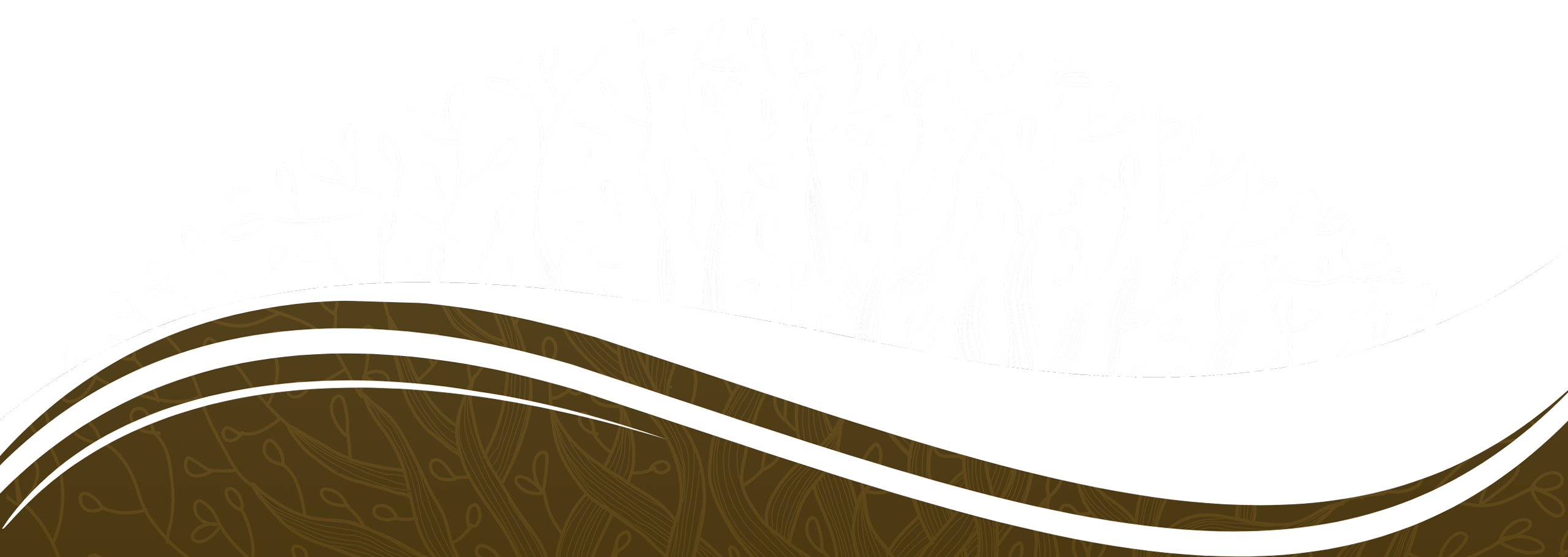 White wavy lines with brown background